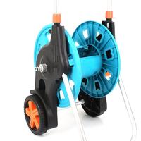 Telescopic handle detachable garden hose reel cart with two wheel +80 meter Thirty  Hose Reel car+PP and ABS+Aluminum tube+EG-62